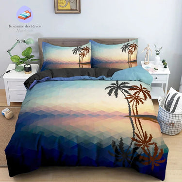 Housse de Couette Palmier Île